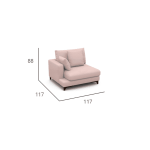 Кресло с подлокотником левым/правым (100)